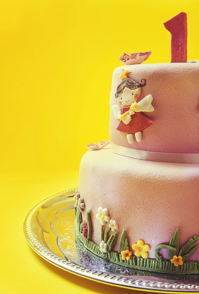 Prima torta di compleanno — Foto Stock