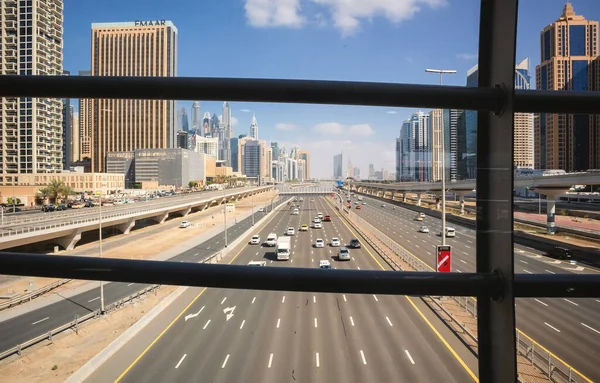 Dubaj Spojené Arabské Emiráty Ledna 2022 Pohled Dubajský Provoz Podzemní — Stock fotografie