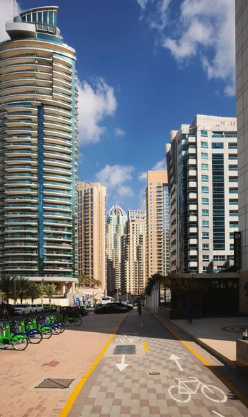 Dubai Verenigde Arabische Emiraten Januari 2022 Dubai Marina Overdag Wolkenkrabbers — Stockfoto