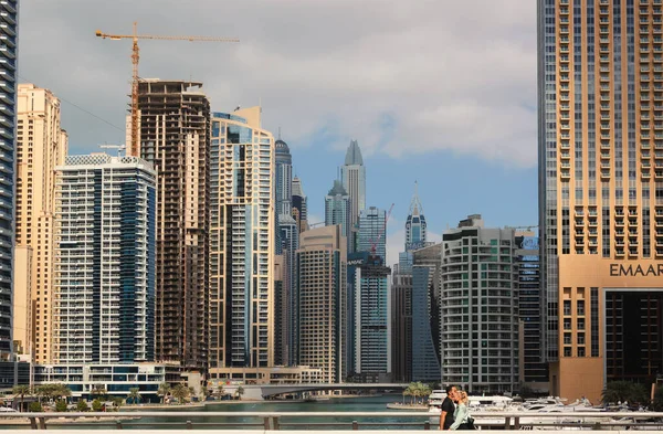 Dubai Vereinigte Arabische Emirate Januar 2022 Dubai Marina Tagsüber Wolkenkratzer — Stockfoto