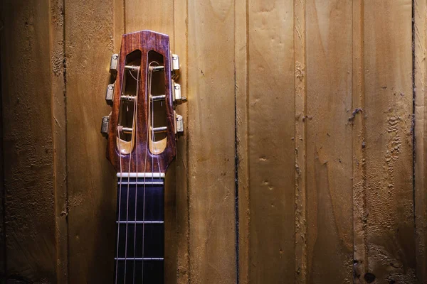 Detalles Cabeza Guitarra Acústica Jazz Gitana Fotos de stock libres de derechos