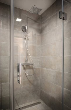 Yeni ve modern küçük bir banyo.. 