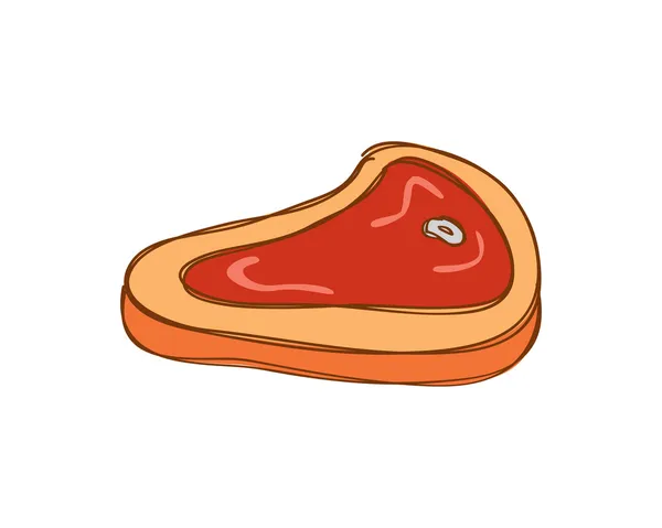 Carne de dibujos animados — Vector de stock