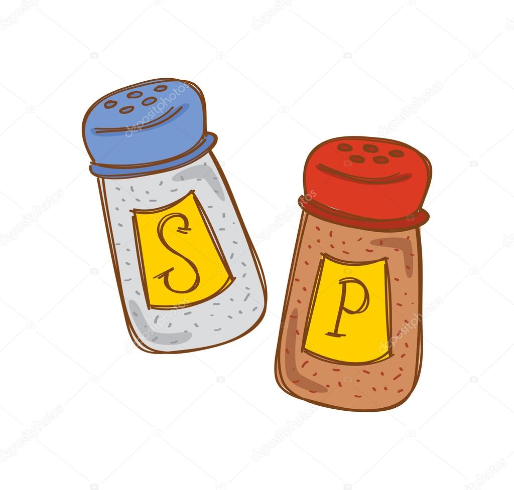 Salt and pepper cartoon