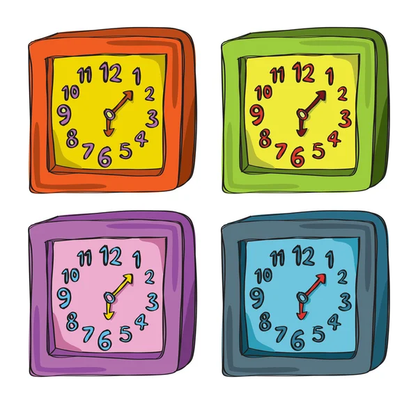 Ρολόι με doodle στυλ — Διανυσματικό Αρχείο