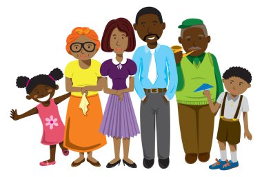 African American Family Free Vector Eps Cdr Ai Svg Vector Illustration Graphic Art