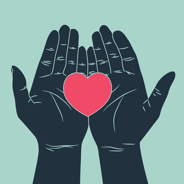 Hand giving love symbol — Stock Vector