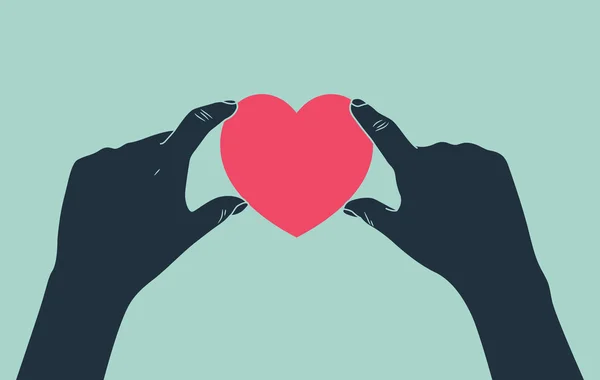 Ruce dávat lásku symbol — Stockový vektor