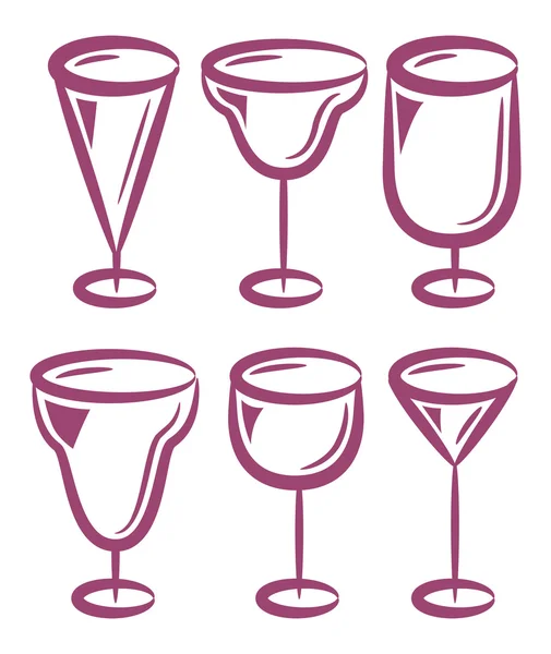 Various glass set — Stock Vector