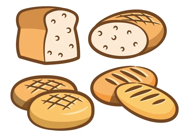 Conjunto de pão variado —  Vetores de Stock