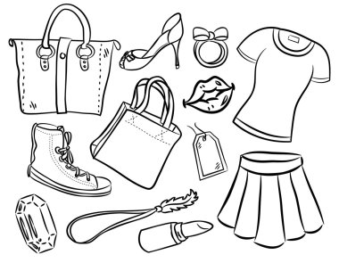 Girl in alışveriş madde