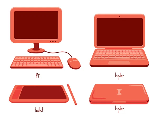 Bilgisayar Icon Set — Stok Vektör