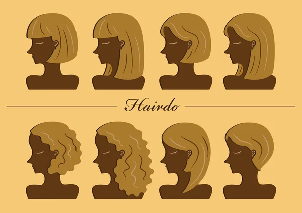 Hairdo set — Stock Vector