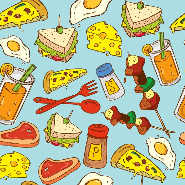 Food seamless pattern suitable for wrapping paper — Stock Vector