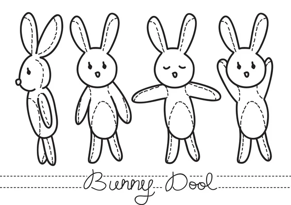 Bunny doll — Stock Vector