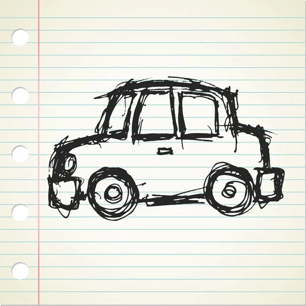 Kreslené auto ve stylu doodle — Stockový vektor