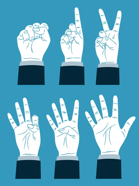 Εκλεκτής ποιότητας μετρώντας χέρι — Διανυσματικό Αρχείο