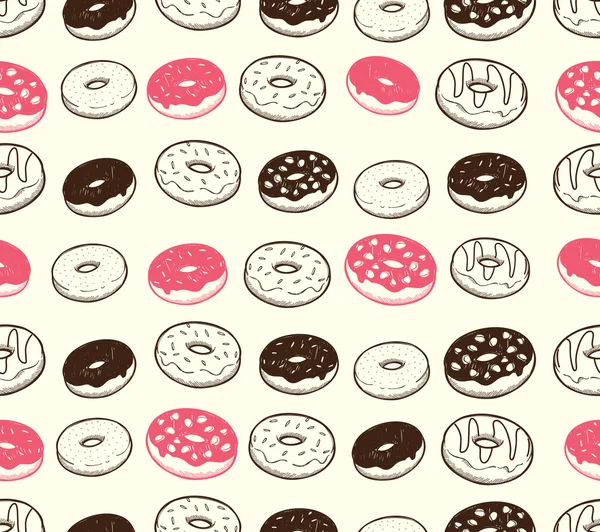 Vintage donut background — Stock Vector