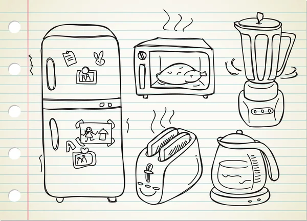 Ηλεκτρονική κουζίνα πράγματα — Διανυσματικό Αρχείο