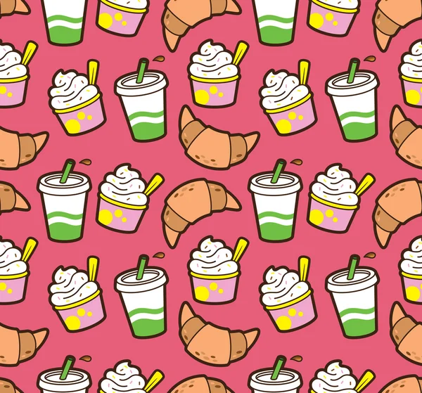 Food and beverage seamless background
