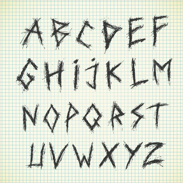 Alfabeto rayado — Archivo Imágenes Vectoriales