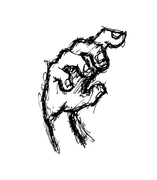 Grunge gesturing hand — Stock Vector