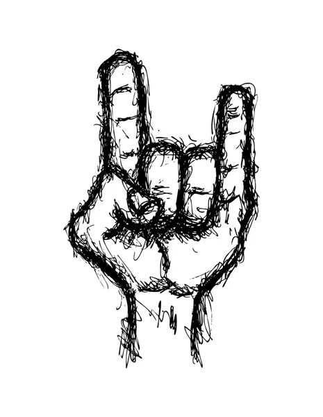 Grunge gebaren hand — Stockvector