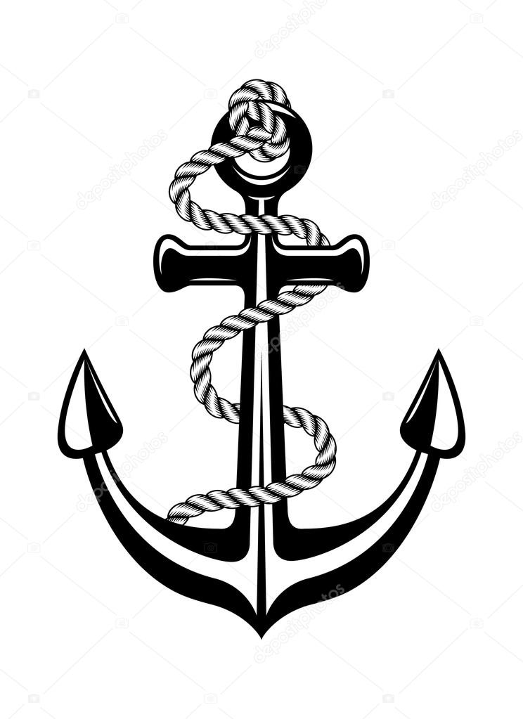 Anchor with rope Stock Vector Image by ©mhatzapa 38204053