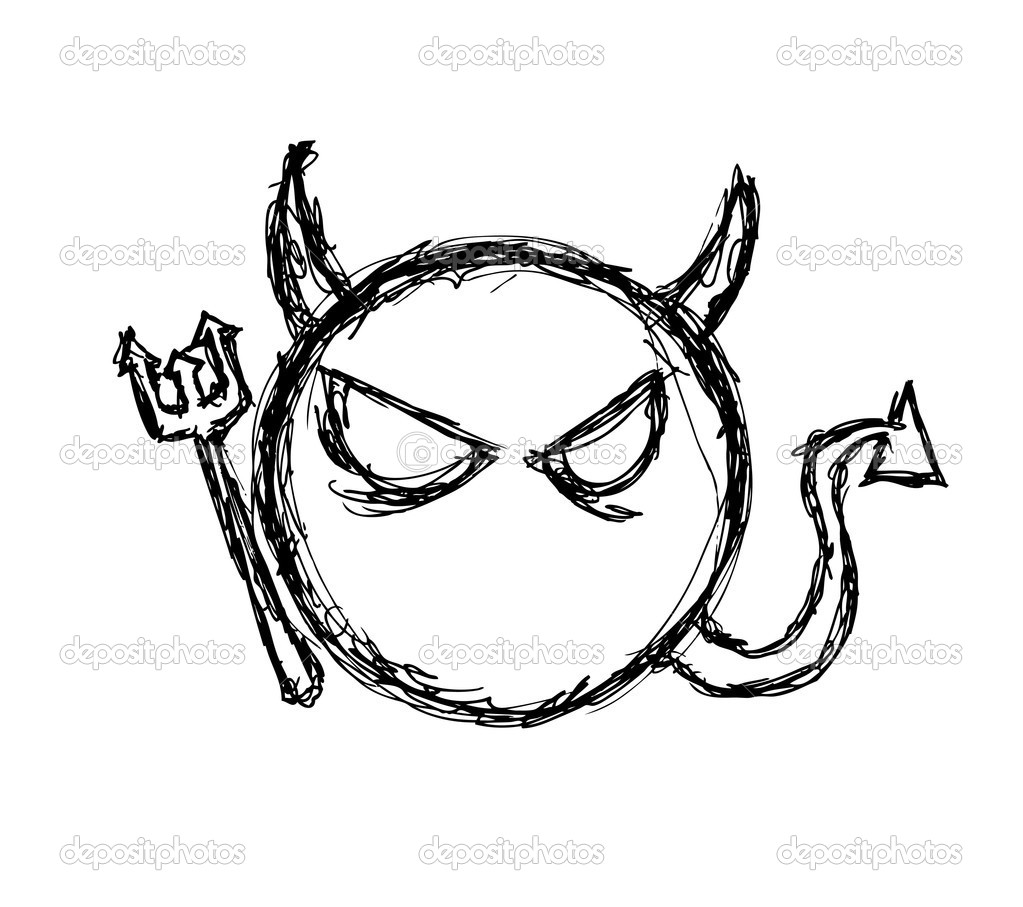 simbolo del diavolo carino — Vettoriali Stock © mhatzapa 38209633