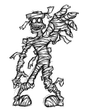 mummia grunge adatto per eventi di halloween