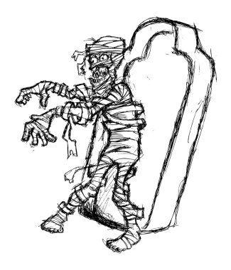 mummia grunge adatto per eventi di halloween