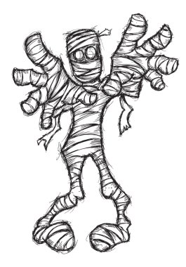 mummia grunge adatto per eventi di halloween