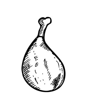 el çekilmiş tavuk budu