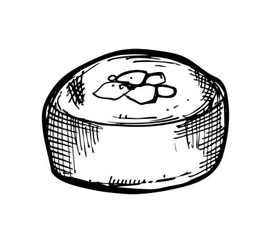 elle çizilmiş suşi roll