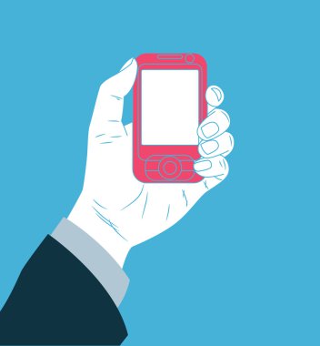 El ele tutuşan cep telefonu