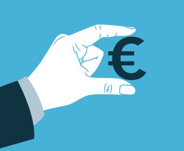 Euro simgesi ile el