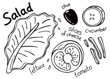 doodle tarzı salata