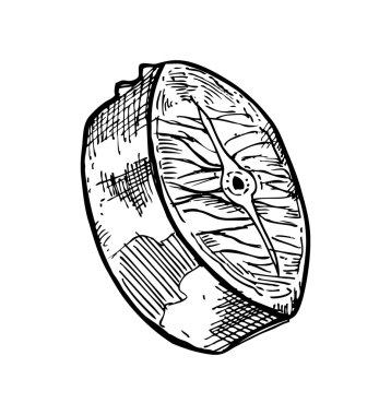 yarım yamalak çiğ et balık