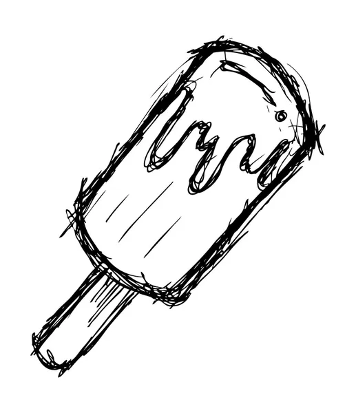 白い背景で隔離のアイスクリーム棒 — ストックベクタ