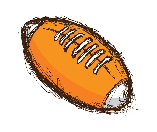 Balle de rugby grunge — Image vectorielle