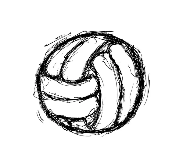 Volleyboll isolerad på vit bakgrund — Stock vektor