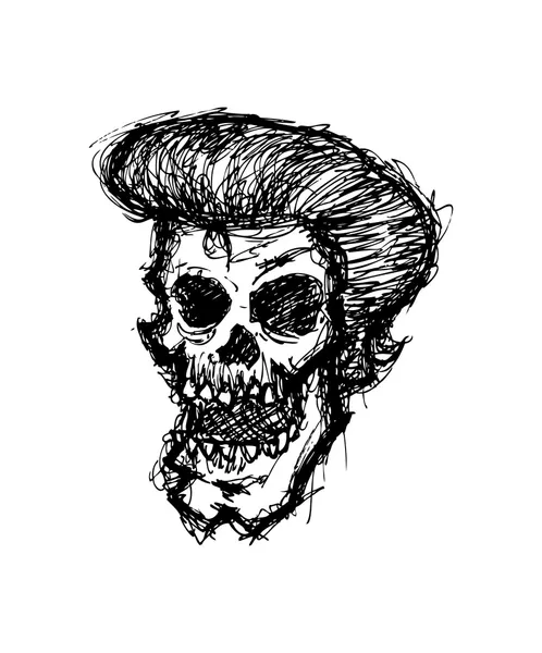 Grunge zombie hoofd — Stockvector