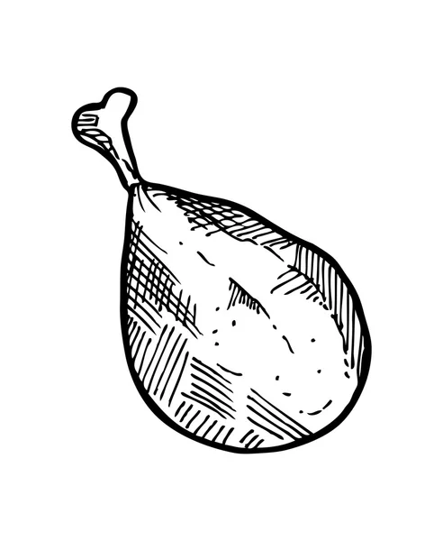 Pata de pollo dibujada a mano — Archivo Imágenes Vectoriales