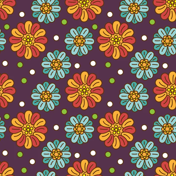 美しい花のパターン — ストックベクタ