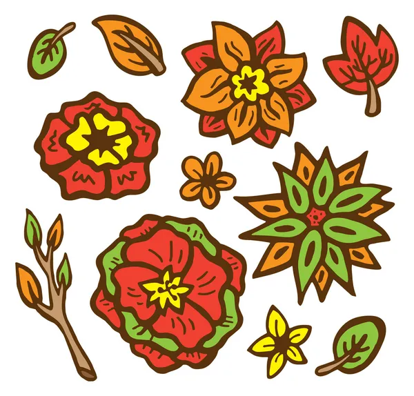 Στοιχείο floral σχέδιο doodle στυλ — Διανυσματικό Αρχείο