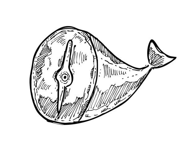 Схематичні сирої риби — стоковий вектор