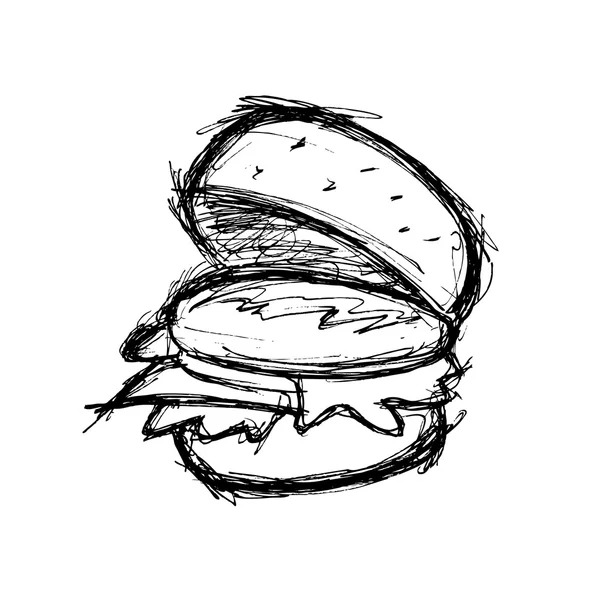 Doodle бургер — стоковий вектор