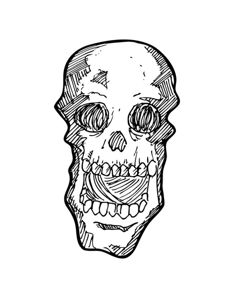 Calavera incompleta — Vector de stock