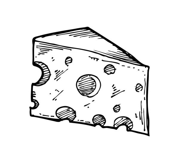 Sketchy cheese — Stock Vector
