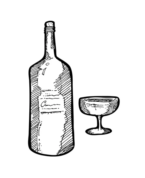 Vino poco elaborado — Vector de stock